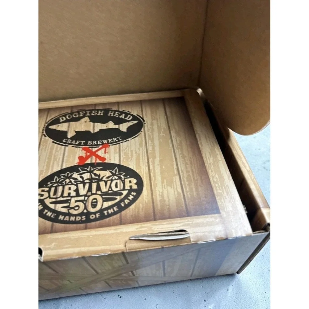 Dogfish Head x Survivor‎ 50 Coconut Etiquette Kit Limited Edition (EMPTY CANS)